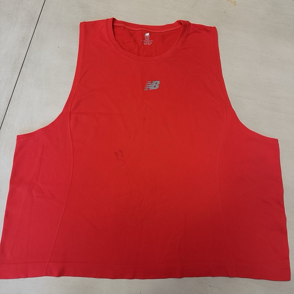 NEW BALANCE Womens Tank Top Hot Pink Size xL